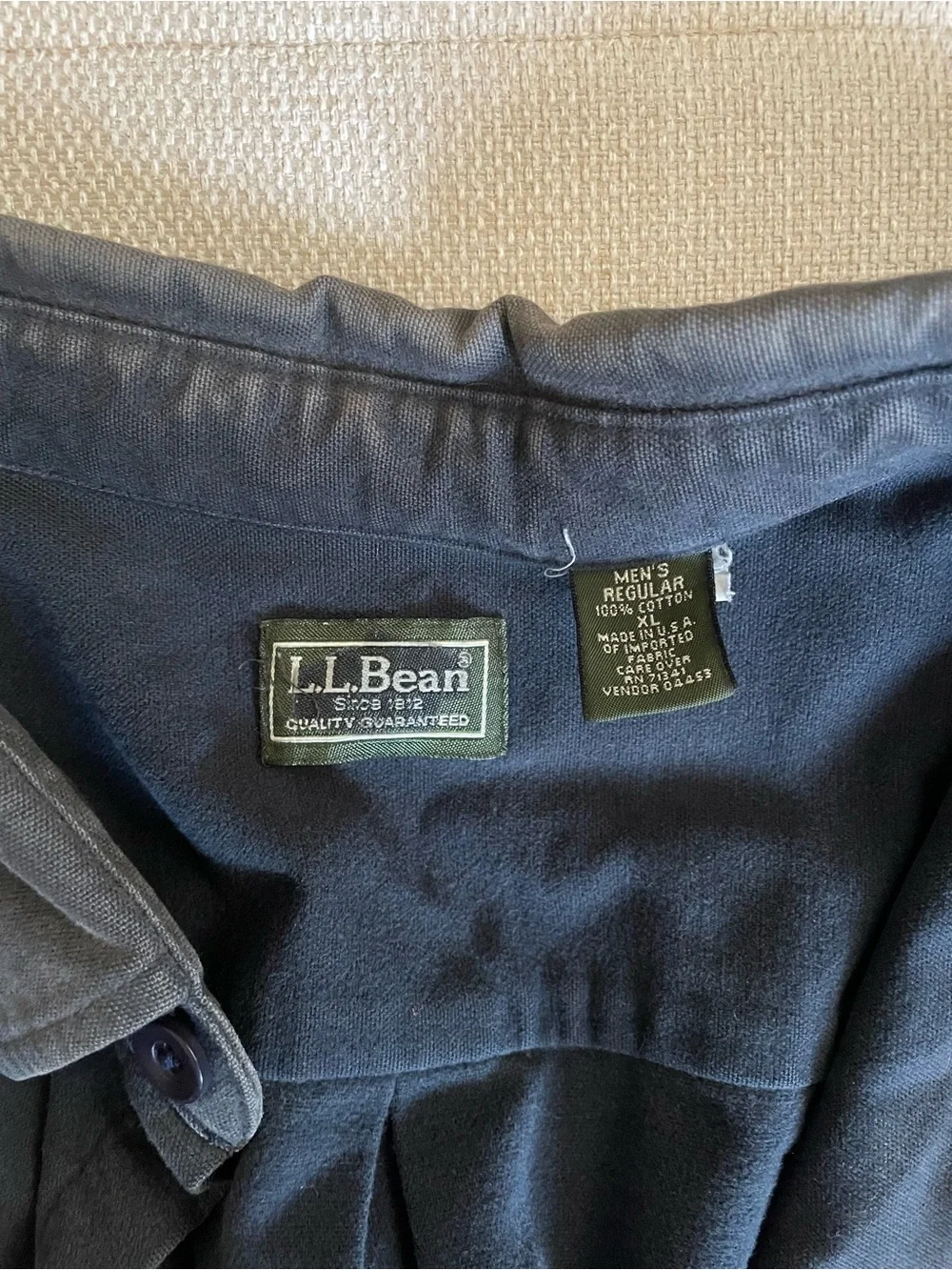 L.L. Bean Men's Black Field Jacket Overshirt